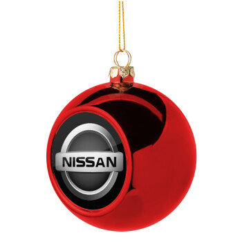 nissan, Christmas tree ball Red 8cm