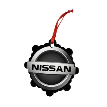 nissan, Στολίδι Χριστουγεννιάτικο στολίδι snowflake ξύλινο 7.5cm