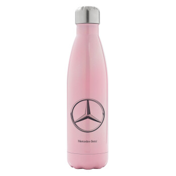 mercedes, Metal mug thermos Pink Iridiscent (Stainless steel), double wall, 500ml
