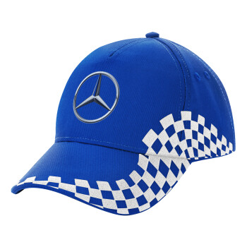 mercedes, Adult Ultimate BLUE RACING Cap, (100% COTTON DRILL, ADULT, UNISEX, ONE SIZE)