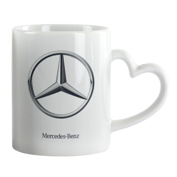 mercedes, Mug heart handle, ceramic, 330ml