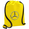 Backpack pouch GYMBAG Yellow, with pocket (40x48cm) & thick cords