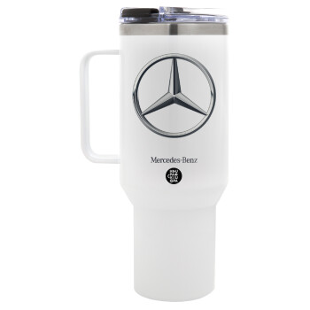 mercedes, Mega Tumbler με καπάκι, διπλού τοιχώματος (θερμό) 1,2L