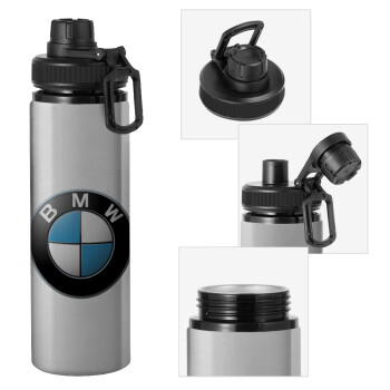 BMW, Metallic water bottle with safety cap, 850ml aluminum