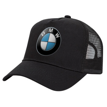 BMW, Καπέλο Trucker με Δίχτυ, Μαύρο, (ΒΑΜΒΑΚΕΡΟ, ΠΑΙΔΙΚΟ, UNISEX, ONE SIZE)