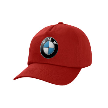 BMW, Καπέλο Ενηλίκων Baseball, 100% Βαμβακερό,  Κόκκινο (ΒΑΜΒΑΚΕΡΟ, ΕΝΗΛΙΚΩΝ, UNISEX, ONE SIZE)
