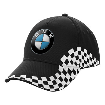 BMW, Καπέλο Ενηλίκων Ultimate ΜΑΥΡΟ RACING, (100% ΒΑΜΒΑΚΕΡΟ DRILL, ΕΝΗΛΙΚΩΝ, UNISEX, ONE SIZE)