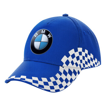 BMW, Adult Ultimate BLUE RACING Cap, (100% COTTON DRILL, ADULT, UNISEX, ONE SIZE)