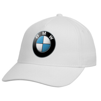 BMW, Καπέλο παιδικό Baseball, Drill, Λευκό (100% ΒΑΜΒΑΚΕΡΟ, ΠΑΙΔΙΚΟ, UNISEX, ONE SIZE)