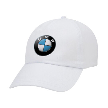 BMW, Καπέλο Ενηλίκων Baseball Λευκό 5-φύλλο (POLYESTER, ΕΝΗΛΙΚΩΝ, UNISEX, ONE SIZE)