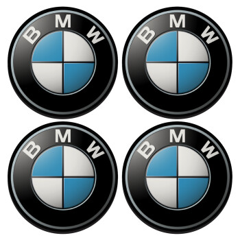 BMW, SET of 4 round wooden coasters (9cm)