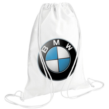 BMW, Backpack pouch GYMBAG white (28x40cm)