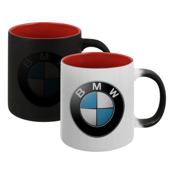 BMW, Κούπα Μαγική εσωτερικό κόκκινο, κεραμική, 330ml που αλλάζει χρώμα με το ζεστό ρόφημα (1 τεμάχιο)
