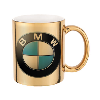BMW, Κούπα κεραμική, χρυσή καθρέπτης, 330ml