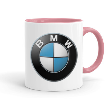 BMW, Κούπα χρωματιστή ροζ, κεραμική, 330ml