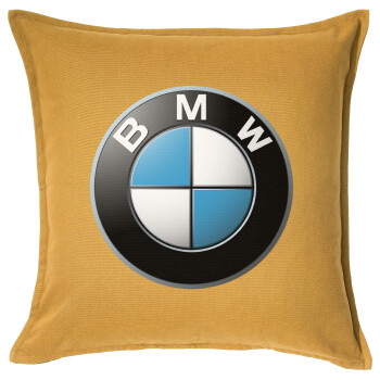 BMW, Sofa cushion YELLOW 50x50cm includes filling