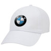 Adult Baseball Cap White 5-panel (POLYESTER, ADULT, UNISEX, ONE SIZE)