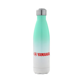 Yamaha, Μεταλλικό παγούρι θερμός Πράσινο/Λευκό (Stainless steel), διπλού τοιχώματος, 500ml