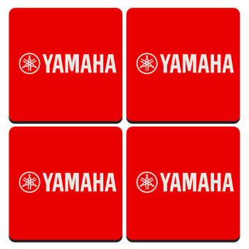 Yamaha, ΣΕΤ 4 Σουβέρ ξύλινα τετράγωνα (9cm)