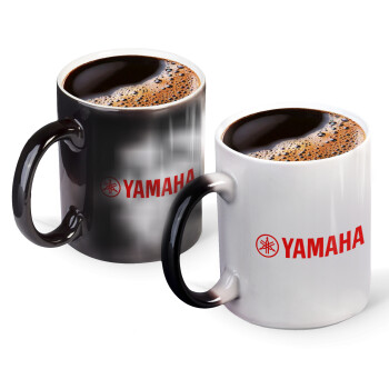 Yamaha, Color changing magic Mug, ceramic, 330ml when adding hot liquid inside, the black colour desappears (1 pcs)