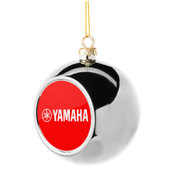 Yamaha, Silver 8cm Christmas tree ball ornament