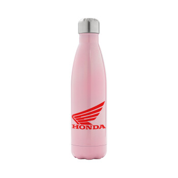 Honda, Metal mug thermos Pink Iridiscent (Stainless steel), double wall, 500ml