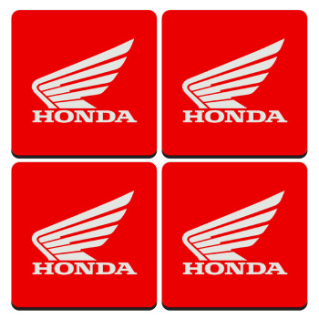 Honda, ΣΕΤ 4 Σουβέρ ξύλινα τετράγωνα (9cm)