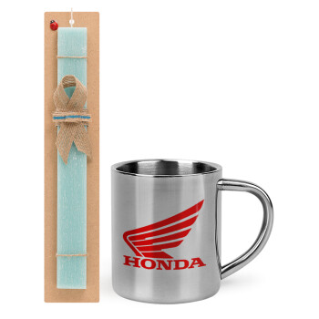 Honda, Πασχαλινό Σετ, μεταλλική κούπα θερμό (300ml) & πασχαλινή λαμπάδα αρωματική πλακέ (30cm) (ΤΙΡΚΟΥΑΖ)