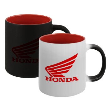 Honda, Κούπα Μαγική εσωτερικό κόκκινο, κεραμική, 330ml που αλλάζει χρώμα με το ζεστό ρόφημα (1 τεμάχιο)