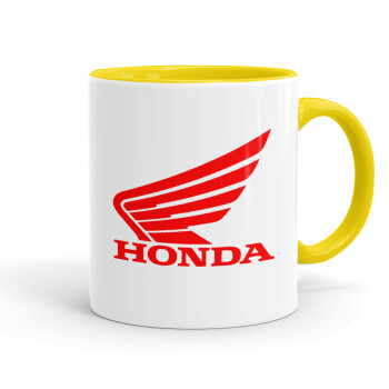 Honda, Mug colored yellow, ceramic, 330ml
