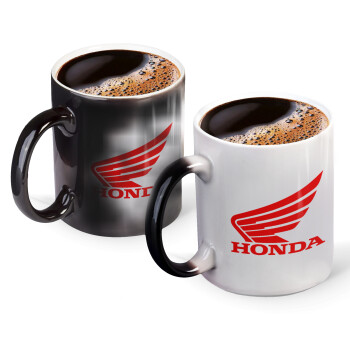 Honda, Color changing magic Mug, ceramic, 330ml when adding hot liquid inside, the black colour desappears (1 pcs)