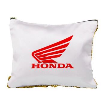 Honda, Sequin Gold Pouch Cosmetic Bag