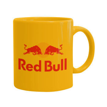 Redbull, Ceramic coffee mug yellow, 330ml (1pcs)