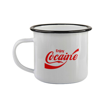 Enjoy Cocaine, Κούπα εμαγιέ με μαύρο χείλος 360ml