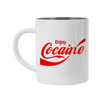 Enjoy Cocaine, Mug Stainless steel double wall 450ml