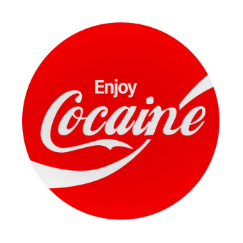 Enjoy Cocaine, Mousepad Round 20cm