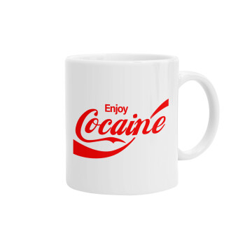 Enjoy Cocaine, Ceramic coffee mug, 330ml (1pcs)