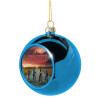 Blue Christmas tree ball ornament 8cm