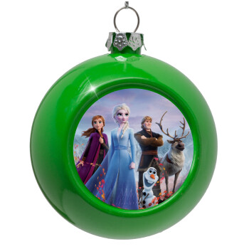 Frozen, Green Christmas tree ornament bauble 8cm