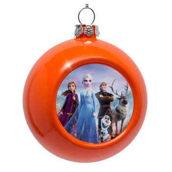 Frozen, Orange Christmas tree ornament bauble 8cm