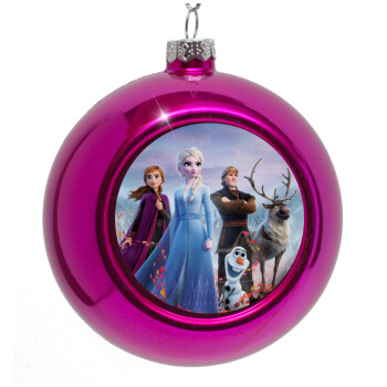 Frozen, Purple Christmas tree ornament bauble 8cm