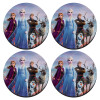 SET of 4 round wooden coasters (9cm)