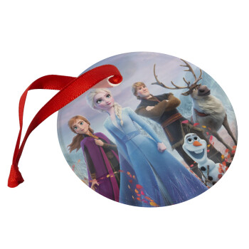 Frozen, Χριστουγεννιάτικο στολίδι γυάλινο 9cm