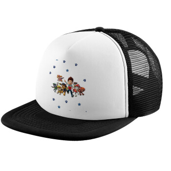 paw patrol, Καπέλο Ενηλίκων Soft Trucker με Δίχτυ Black/White (POLYESTER, ΕΝΗΛΙΚΩΝ, UNISEX, ONE SIZE)