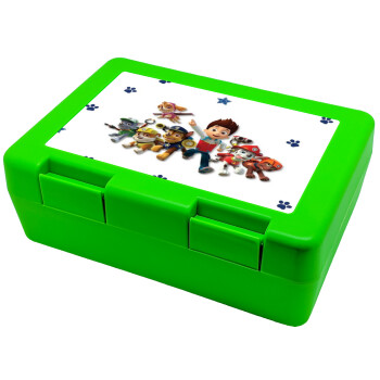 paw patrol, Children's cookie container GREEN 185x128x65mm (BPA free plastic)