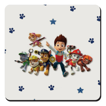 paw patrol, Τετράγωνο μαγνητάκι ξύλινο 9x9cm