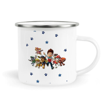 paw patrol, Metallic enamel cup white 360ml