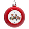 Red Christmas tree ornament bauble 8cm