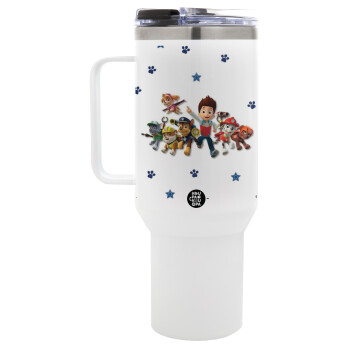 paw patrol, Mega Tumbler με καπάκι, διπλού τοιχώματος (θερμό) 1,2L