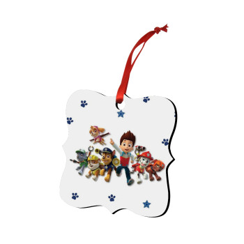 paw patrol, Christmas ornament polygon wooden 7.5cm